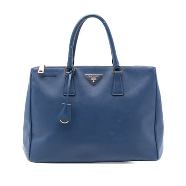 Begagnad Stor Saffiano Lux Galleria Dubbel Dragkedja Tote