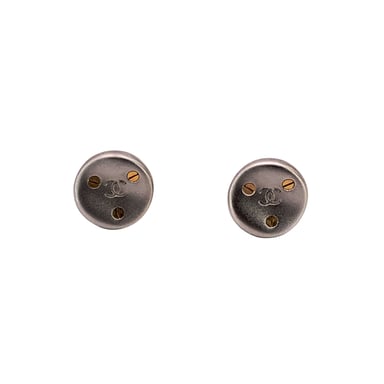 Chanel Vintage Metal Earrings