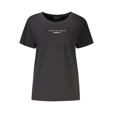 Freddy Black Cotton Women T-Shirt
