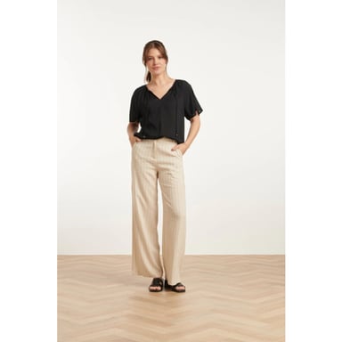 Smashed Lemon 25127 pinstriped linnen trousers |