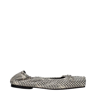 Jacquemus Beige Leather Ballet Flats