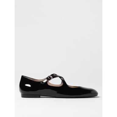 Stuart Weitzman Zwarte Gepatenteerde Leren Ballerina's
