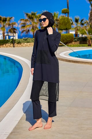 Marina Black Modest Swimwear Burkini
