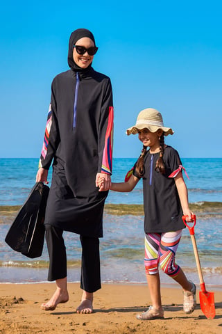 Marina Upf50+ Protective Girls’ Modest Colorful Swimsuit