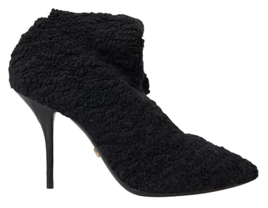 Dolce & Gabbana Svart Stiletto Klackmidi Stövlar