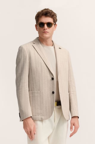 Bugatti Herren Reverskragensakko mit einem Streifen-Design