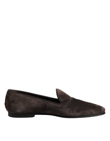 Dolce & Gabbana Bruna Sammet Läder Slip-On Loafers Skor