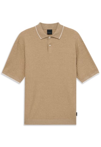 Bugatti Herren Poloshirt gestrickt in Regular Fit