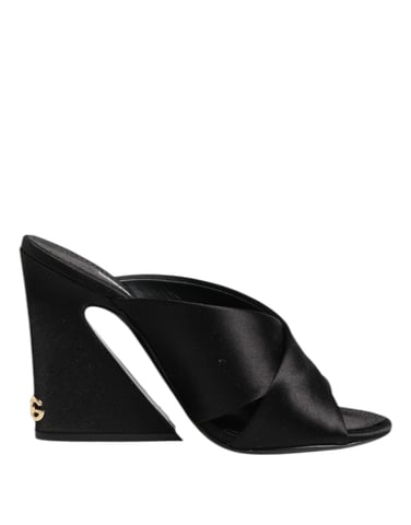 Dolce & Gabbana Black Keira Baroque High Heel Sandals Shoes