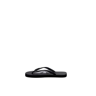 Emporio Armani Ondergoed Zwarte En Witte Rubber Flip-Flopsandalen