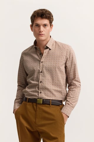 Bugatti Herren Hemd mit Under-Button-Down Kragen