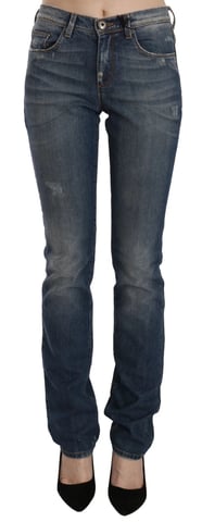 Ermanno Scervino Blue Washed Boot Cut Casual Denim Pants Jeans