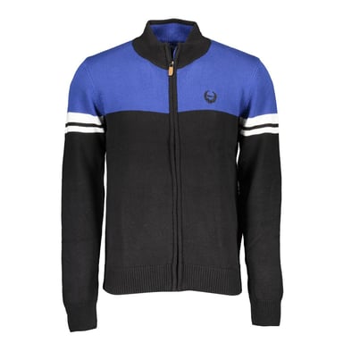 Gianmarco Venturi Black Cotton Men Cardigan