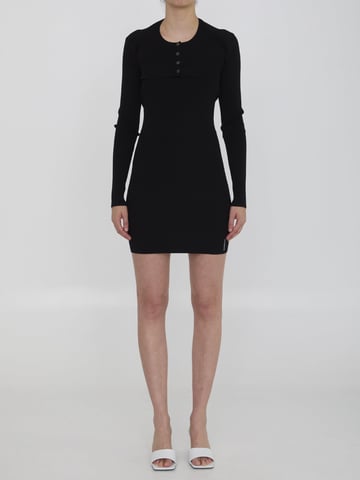 Twin-set dress with cropped cardigan