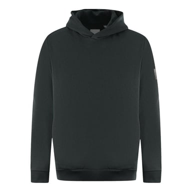 Lyle & Scott Mens Plain Cotton Pullover Hoodie (Black)