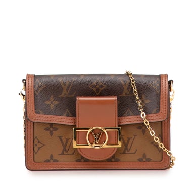 Begagnad Monogram Reversibel Dauphine Plånbok På Kedja