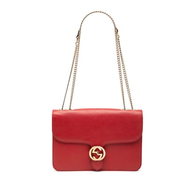 Begagnad Medium Dollar Kalvskinn Interlocking G Crossbody