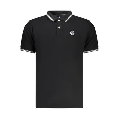 North Sails Black Cotton Men Polo