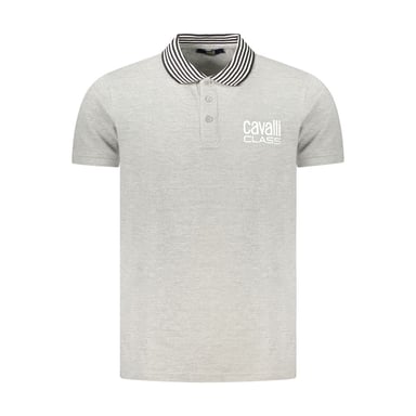 Cavalli Class Grigio Cotton Men Polo