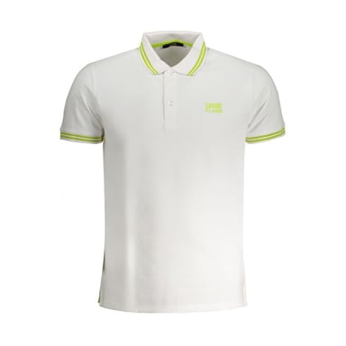 Cavalli Class White Cotton Men Polo Shirt