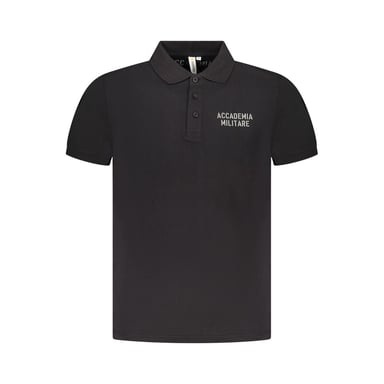 Accademia Militare Black Cotton Men Polo