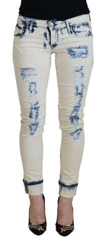 Distressed Skinny Jeans Bleach Wash
