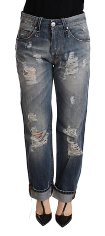 Boyfriend Jeans Distressed Ripped