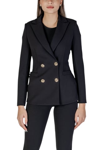 Zwart Slim Fit Dubbel Breasted Blazer