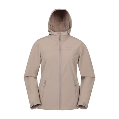 Mountain Warehouse Womens/Ladies Exodus Water Resistant Soft Shell Jacket (Dark Beige)