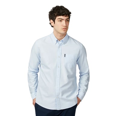 Ben Sherman Långärmad skjorta Signature Oxford för herrar (Sky)