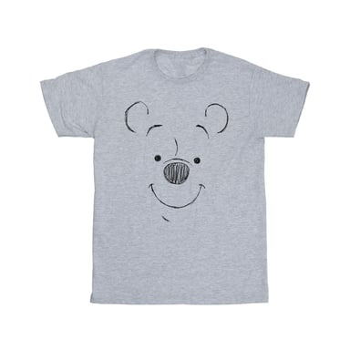 Disney Mens Winnie The Pooh Winnie The Pooh Face T-Shirt (Sports Grey)