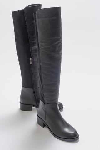 Cassie Leather Knee High Boot