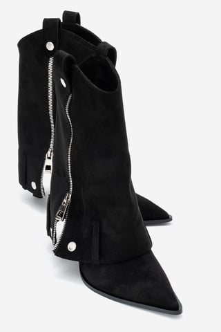 Lola Zip Pointed Toe Heel Boot
