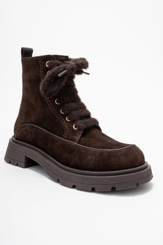 Mina Leather Combat Boot (Women)
