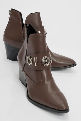 Kenda Buckle Block Heel Boot