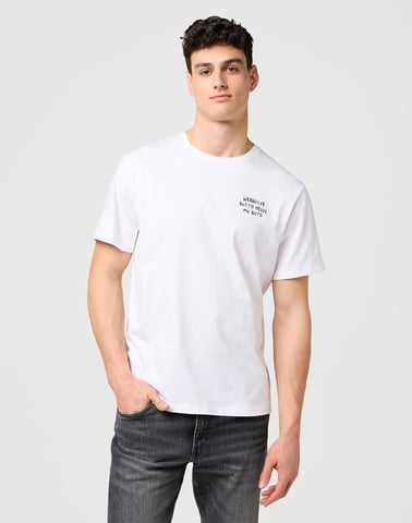 Wrangler - EMBROIDERY TEE WORN WHITE