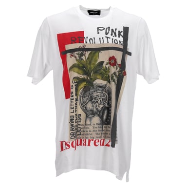 Dsquared2 bedrukt T-shirt van wit katoen