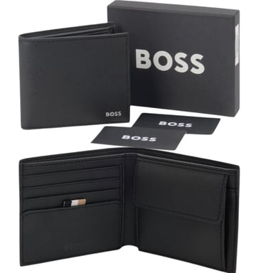 Hugo Boss Heren Leren Portemonnee Zair_4cc Bifold Creditcardhouder
