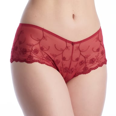 GALA Women's Bridal Panties, Culotte Style, Thong Effect with Garters