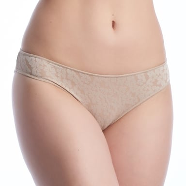 Women's Bikini Briefs with Floral Jacquard Fabric REBECA