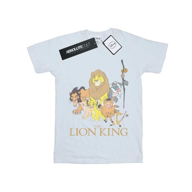 Disney Girls The Lion King Group Cotton T-Shirt (White)