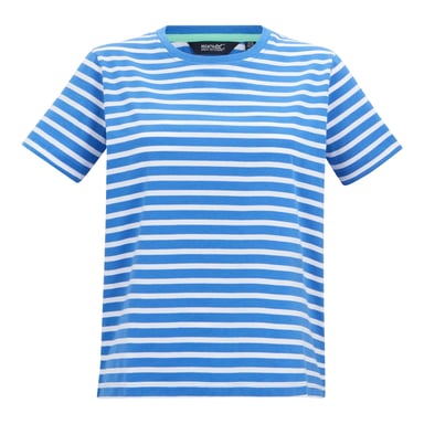 Regatta Womens/Ladies Bayletta Striped T-Shirt (Sonic Blue/White)