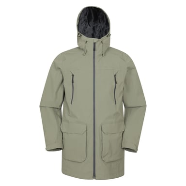 Mountain Warehouse Mens Hastings Long Waterproof Jacket (Pale Green)
