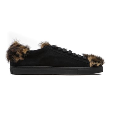 Mr&Mrs Italy Svart Läder Damsneaker