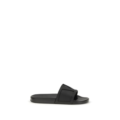 Valentino Garavani Zwarte Rubber Sandalen