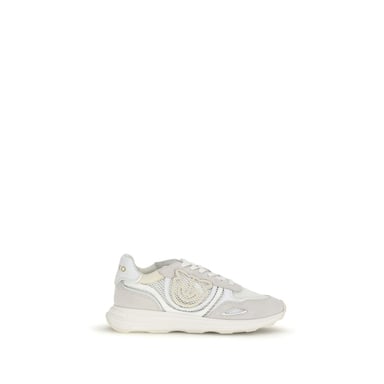 PINKO Witte Kalfskleren Bos Taurus Sport Sneakers