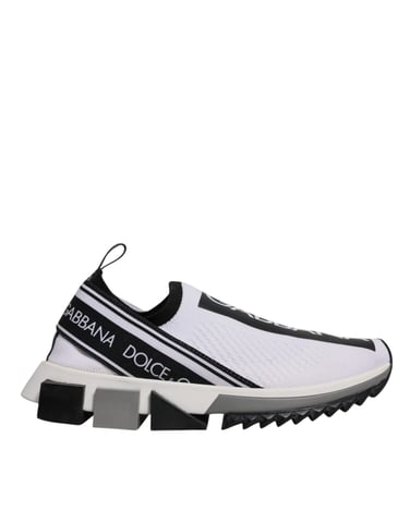 Dolce & Gabbana Svart Vit Slip On Sorrento Sneakers Skor