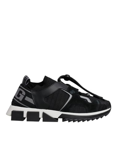 Dolce & Gabbana Svart Nät Sorrento Trekking Sneakers Skor