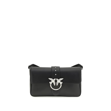 PINKO Black Leather Shoulder Bag