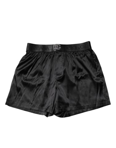 Dolce & Gabbana Svart Logo Midja Regular Boxer Shorts Underkläder